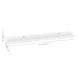 4 db fehér fali polc 60 x 9 x 3 cm