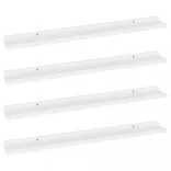 4 db fehér fali polc 80 x 9 x 3 cm