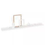 4 db fehér fali polc 80 x 9 x 3 cm