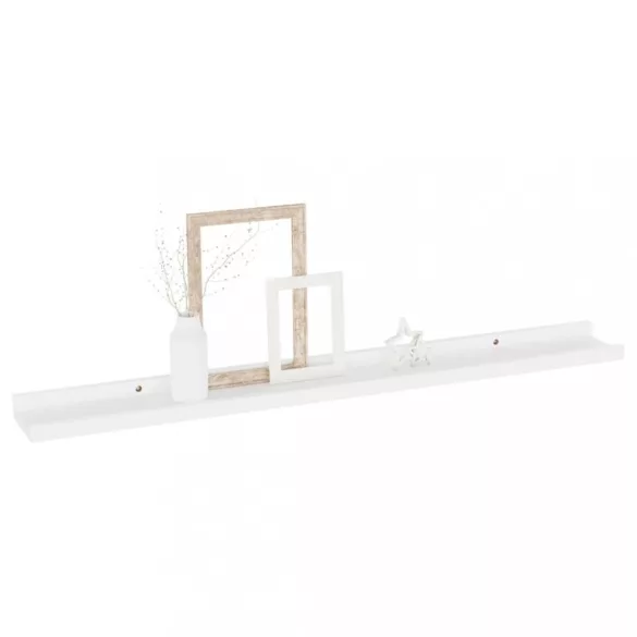 4 db fehér fali polc 80 x 9 x 3 cm