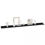 2 db fekete fali polc 115 x 9 x 3 cm