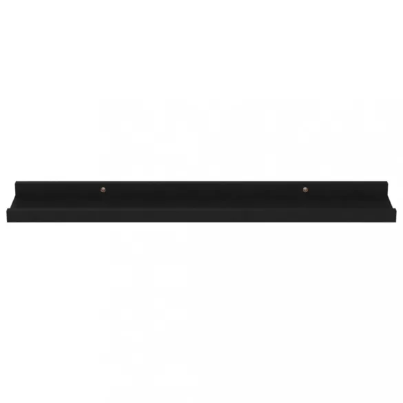 4 db fekete fali polc 60 x 9 x 3 cm