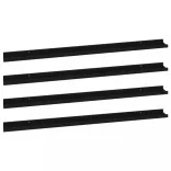 4 db fekete fali polc 115 x 9 x 3 cm