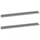 2 db szürke fali polc 100 x 9 x 3 cm
