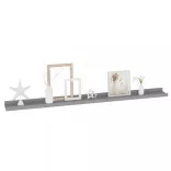 2 db szürke fali polc 100 x 9 x 3 cm