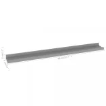 4 db szürke fali polc 80 x 9 x 3 cm