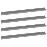4 db szürke fali polc 100 x 9 x 3 cm