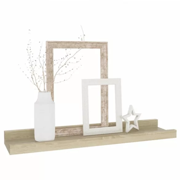 2 db sonoma tölgyfa fali polc 40 x 9 x 3 cm