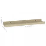 2 db sonoma tölgyfa fali polc 40 x 9 x 3 cm