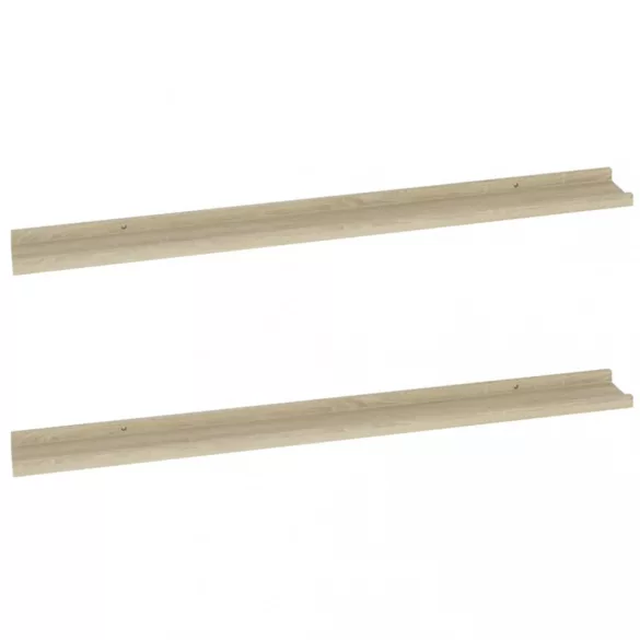 2 db sonoma tölgy színű fali polc 100 x 9 x 3 cm