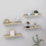 4 db sonoma tölgy színű fali polc 40 x 9 x 3 cm