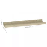 4 db sonoma tölgy színű fali polc 40 x 9 x 3 cm