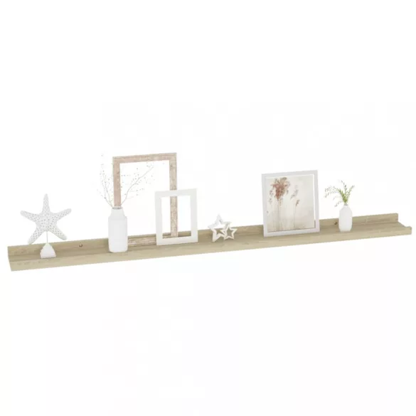 4 db sonoma tölgy színű fali polc 100 x 9 x 3 cm