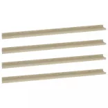 4 db sonoma tölgy színű fali polc 115 x 9 x 3 cm