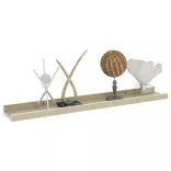 2 db fehér és sonoma tölgy színű fali polc 60 x 9 x 3 cm