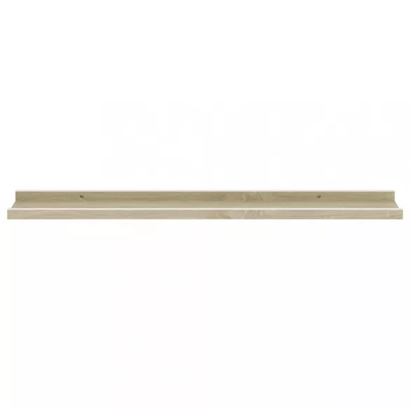 2 db fehér és sonoma tölgy színű fali polc 80 x 9 x 3 cm