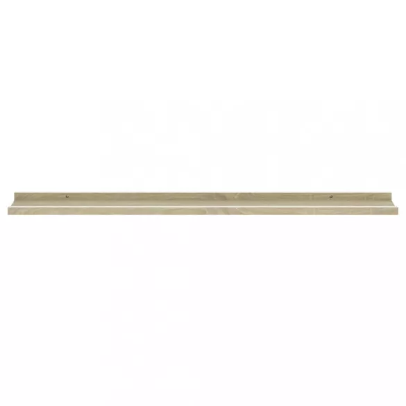 2 db fehér és sonoma tölgy színű fali polc 100 x 9 x 3 cm