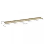 2 db fehér és sonoma tölgy színű fali polc 100 x 9 x 3 cm