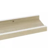 4 db fehér és sonoma tölgy színű fali polc 60 x 9 x 3 cm