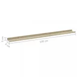 4 db fehér és sonoma tölgy színű fali polc 100 x 9 x 3 cm