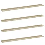 4 db fehér és sonoma tölgy színű fali polc 115 x 9 x 3 cm