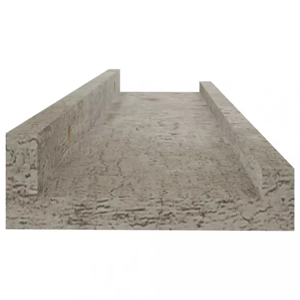 2 db betonszürke fali polc 40 x 9 x 3 cm