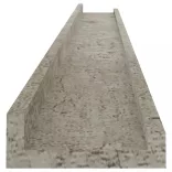 2 db betonszürke fali polc 100 x 9 x 3 cm