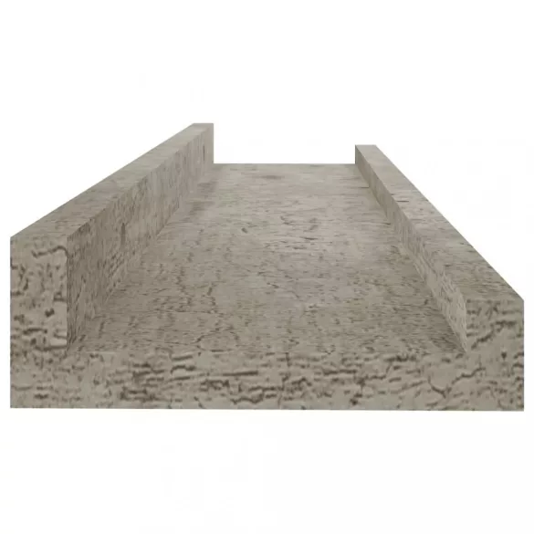 4 db betonszürke fali polc 40 x 9 x 3 cm