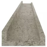 4 db betonszürke fali polc 100 x 9 x 3 cm