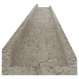 4 db betonszürke fali polc 115 x 9 x 3 cm