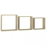 3 db sonoma tölgy fali kockapolc