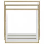 3 db fehér és sonoma tölgy fali kockapolc