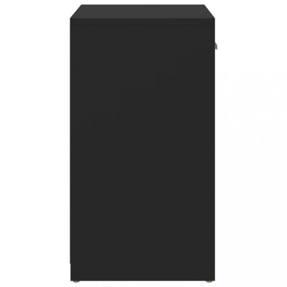 fekete szerelt fa cipőtároló pad 94,5 x 31 x 57 cm