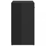 magasfényű fekete szerelt fa cipőtároló pad 94,5 x 31 x 57 cm