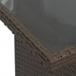 11 részes barna polyrattan kerti ülőgarnitúra párnákkal