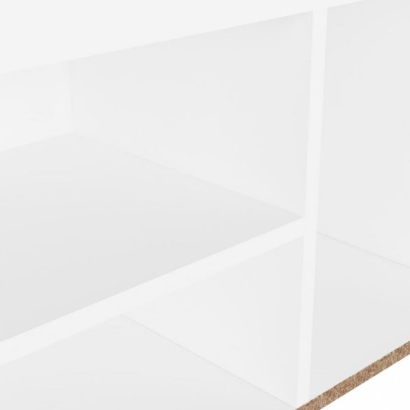 fehér szerelt fa cipőtároló pad párnával 80 x 30 x 47 cm