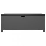 szürke szerelt fa tárolódoboz párnával 105 x 40 x 45 cm