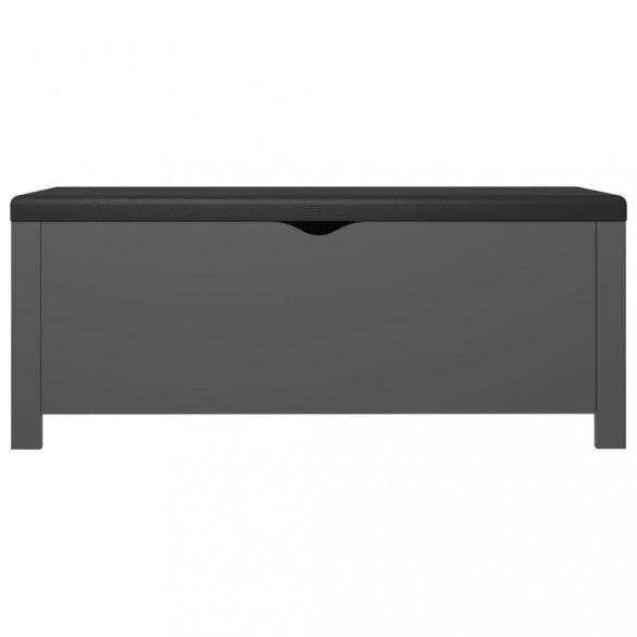 szürke szerelt fa tárolódoboz párnával 105 x 40 x 45 cm