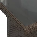 11 részes barna polyrattan kerti ülőgarnitúra párnákkal