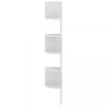 fehér szerelt fa fali sarokpolc 19 x 19 x 123 cm