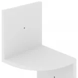 fehér szerelt fa fali sarokpolc 19 x 19 x 123 cm