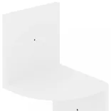 magasfényű fehér szerelt fa fali sarokpolc 19 x 19 x 123 cm