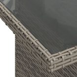 9 részes szürke polyrattan kerti ülőgarnitúra párnákkal