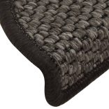 15 db szizál hatású antracitszürke lépcsőszőnyeg 56x17x3 cm
