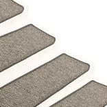15 db szizál hatású szürke-bézs lépcsőszőnyeg 65x21x4 cm