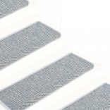 15 db szizál hatású kék öntapadó lépcsőszőnyeg 65x21x4 cm