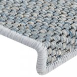 15 db szizál hatású kék öntapadó lépcsőszőnyeg 65x21x4 cm