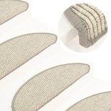 15 db ezüst színű, félkör alakú lépcsőszőnyeg 56 x 17 x 3 cm