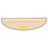 15 db ezüst színű, félkör alakú lépcsőszőnyeg 56 x 17 x 3 cm