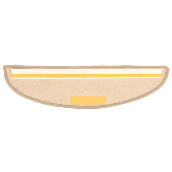 15 db sötétbézs félkör alakú lépcsőszőnyeg 56 x 17 x 3 cm